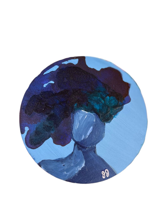 WILD: Beautiful & Becoming Blue, 6 inch Round